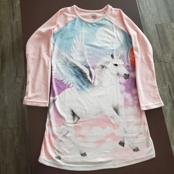 Wonder Nation Sleep Dress Size Large ( 10-12 ) big Girls long sleeve - Picture 2 of 6